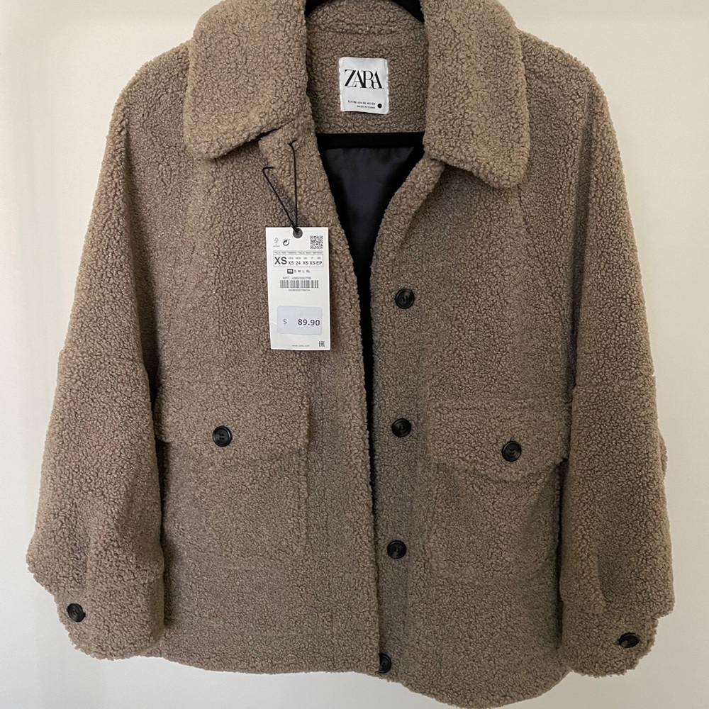 NWT Zara Teddy Coat, Women’s Size XS